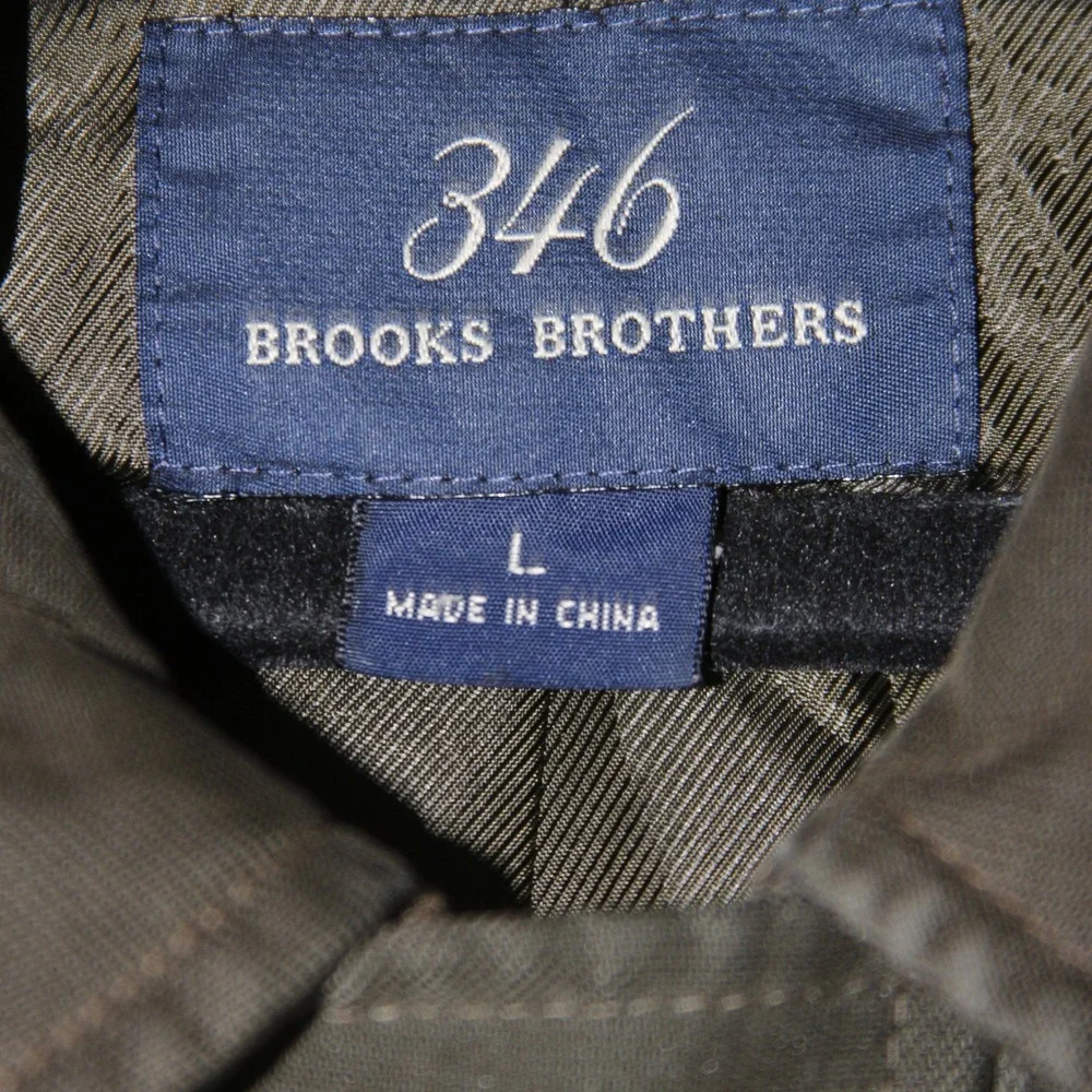 Brooks Brothers 346 Field Jacket Mens L Brown Barn Coat Utility Pocket Insulated